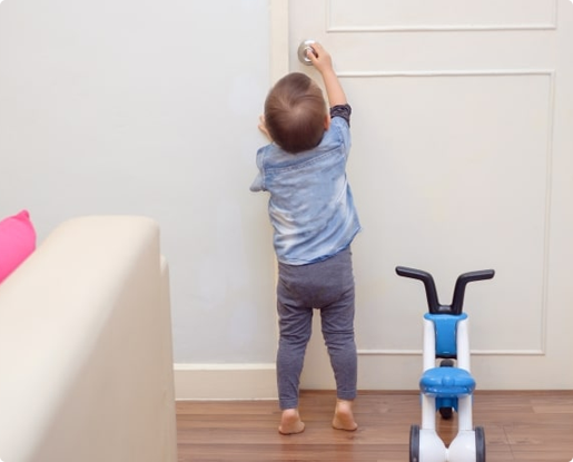 Toddler door lock for safety