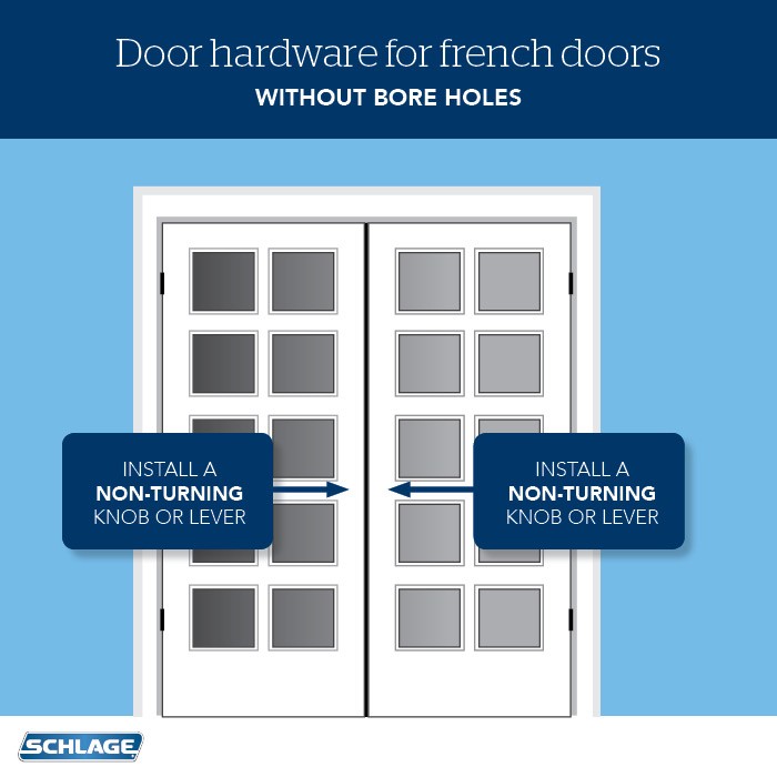 French door non-turning