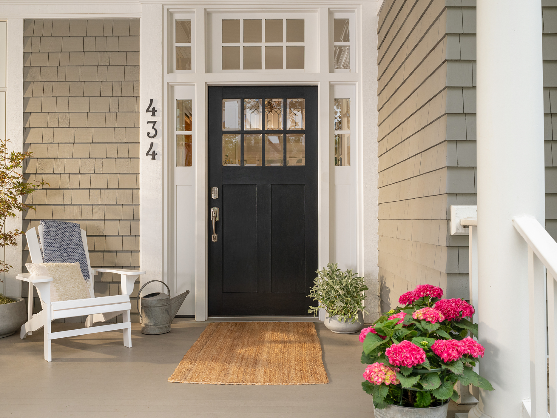 Modern front porch.