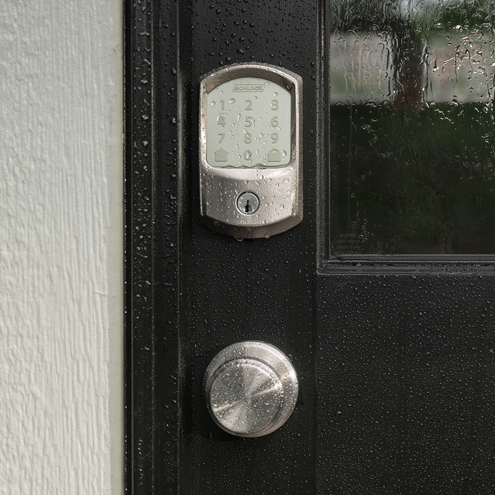 Schlage Encode smart lock withstanding extreme weather.