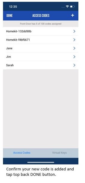 Adding access codes in Schlage home app