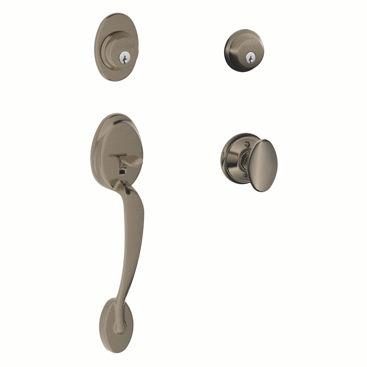 Double Cylinder Handleset and Siena Knob